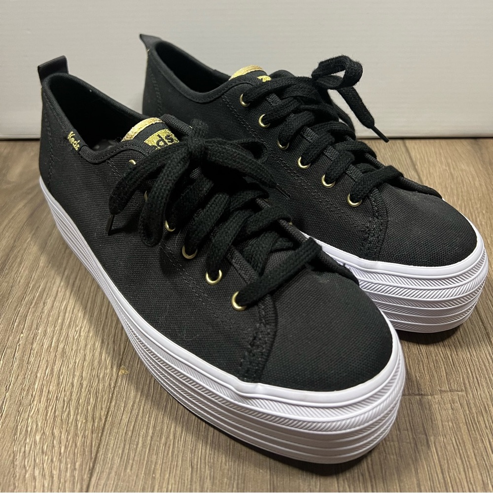 Keds Black Canvas Platform Sneaker